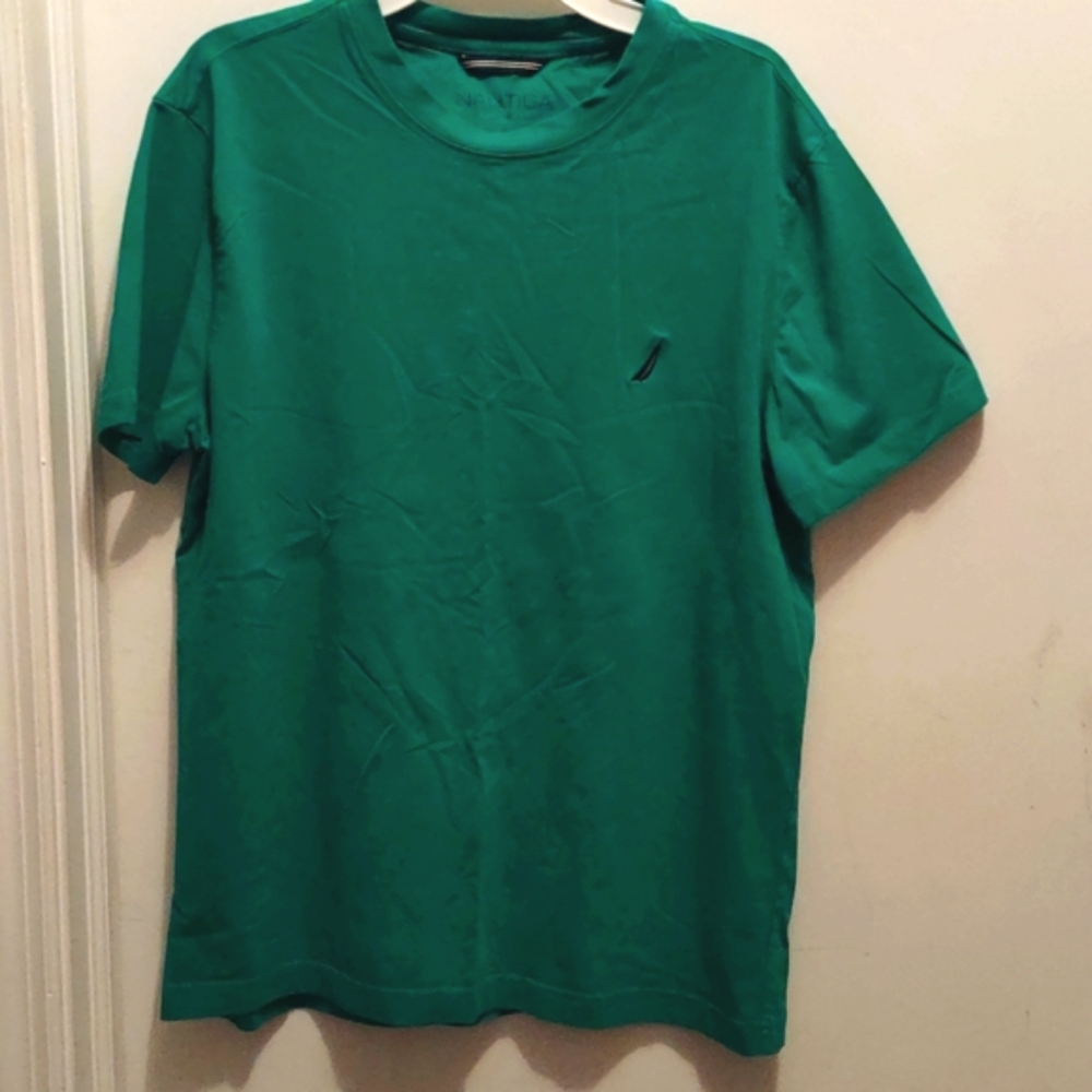 Men's Nautica performance t-shirt, green, Size small, like new